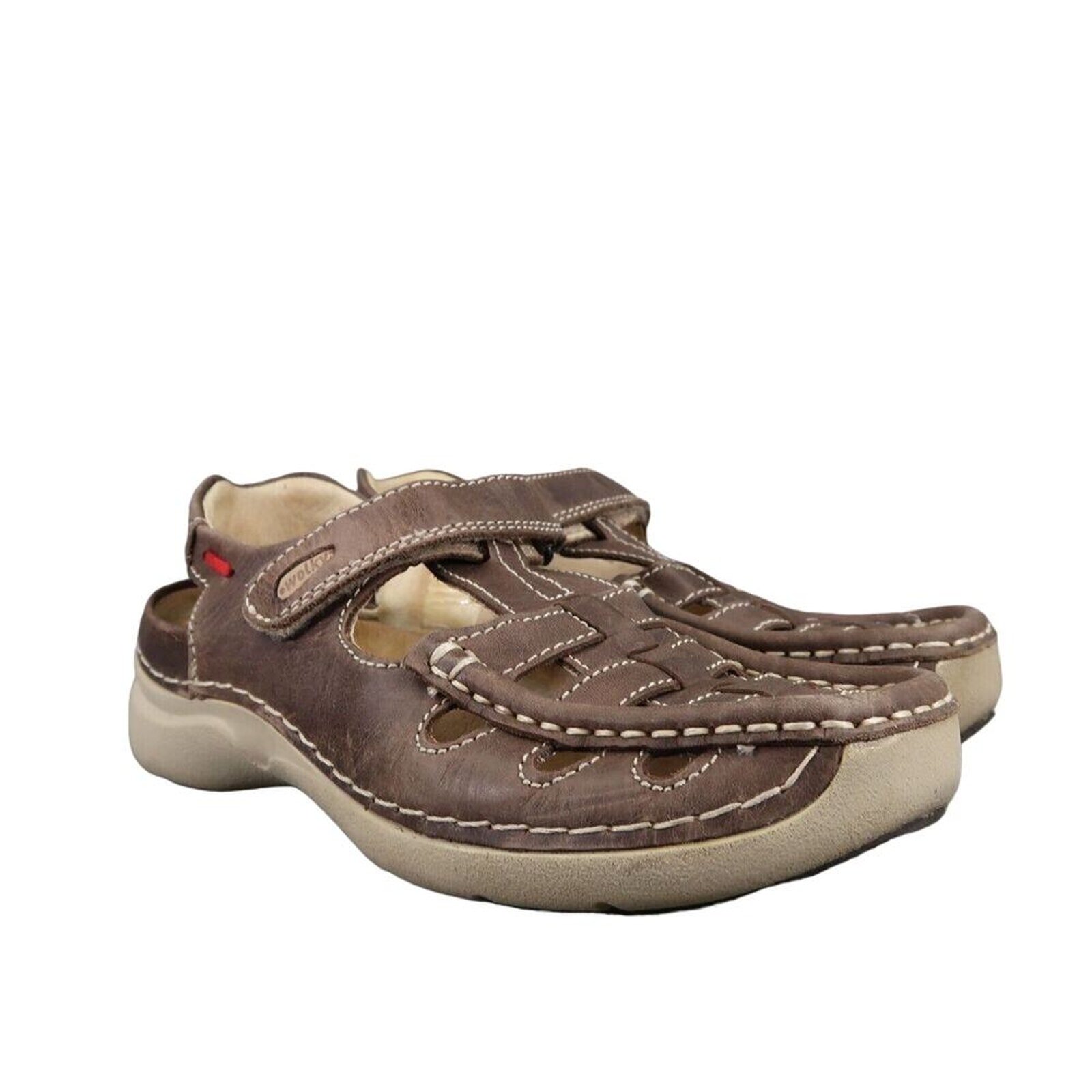 Wolky Shoes Womens 36 Sandals Comfort Fisherman Rolling Sun Leather Closed Toe